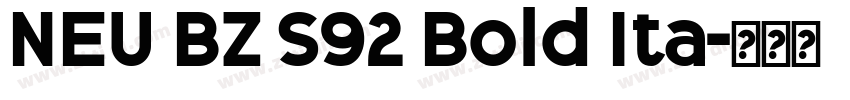 NEU BZ S92 Bold Ita字体转换